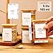 HHMJSM 12 Pcs Square Glass Spice Jars with Natural Bamboo Lids - 5oz Airtight Herb Containers with 148 Waterproof Minimalist Spice Labels Preprinted - Empty Small Seasoning Jars for Kitchen Pantry