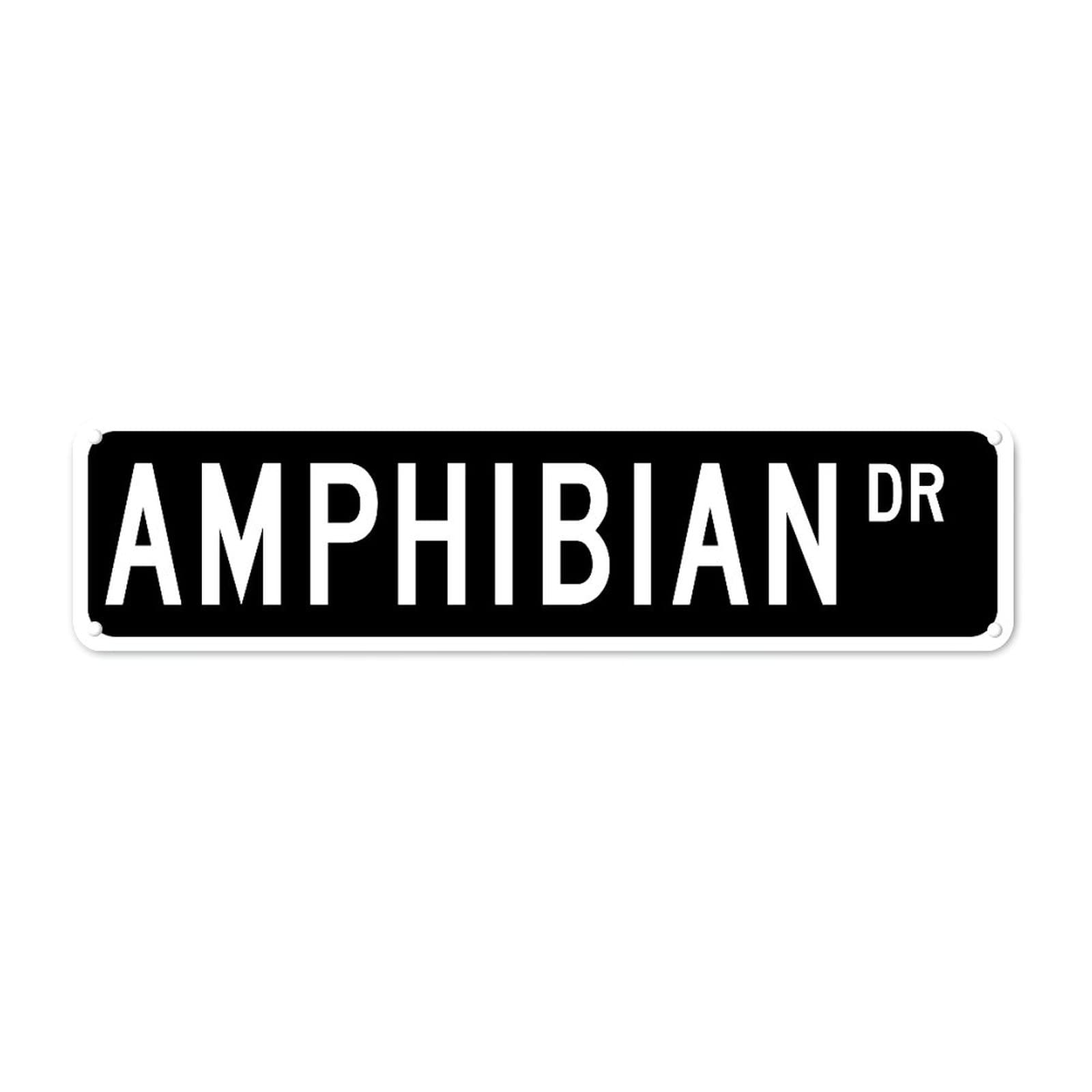 Amphibian DR Retro Tin Signs Aluminum Metal Sign Art Plaque for Home Kitchen Garden Wall Non-Fade Funny Decor 4x16 Inch