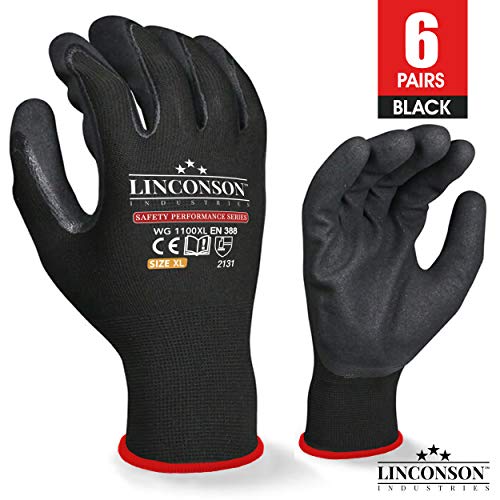 LINCONSON Safety Performance Series Construction Mechanics Work Gloves