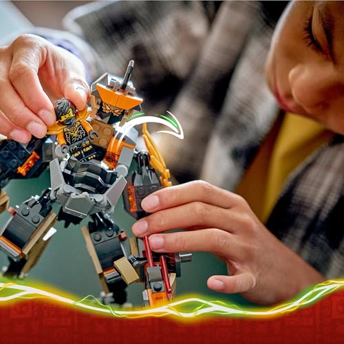 Image of LEGO NINJAGO Cole's Mission Mech & Dragon Zane - Ninja Toys - Playset with 3 Minifigures - 71854