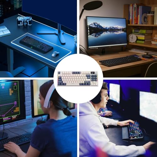 Clavier mécanique triple mode sans fil avec écran LCD interactif