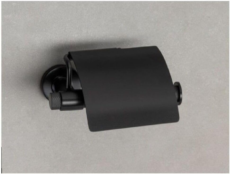 System Flexu Kapaklı Tuvalet Kağıtlığı Siyah Renk 85X88X158 Mm