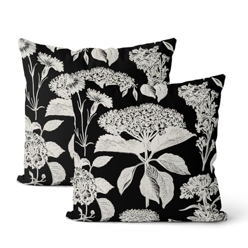 DAFENA Housses Coussins Floral Vintage 20x20 po Fleur Hortensia