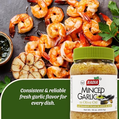 Badia Minced Garlic in Olive Oil, 16 oz – Fresh Minced Garlic, Bold Flavor for All Purpose Cooking, Gluten Free - Image 4