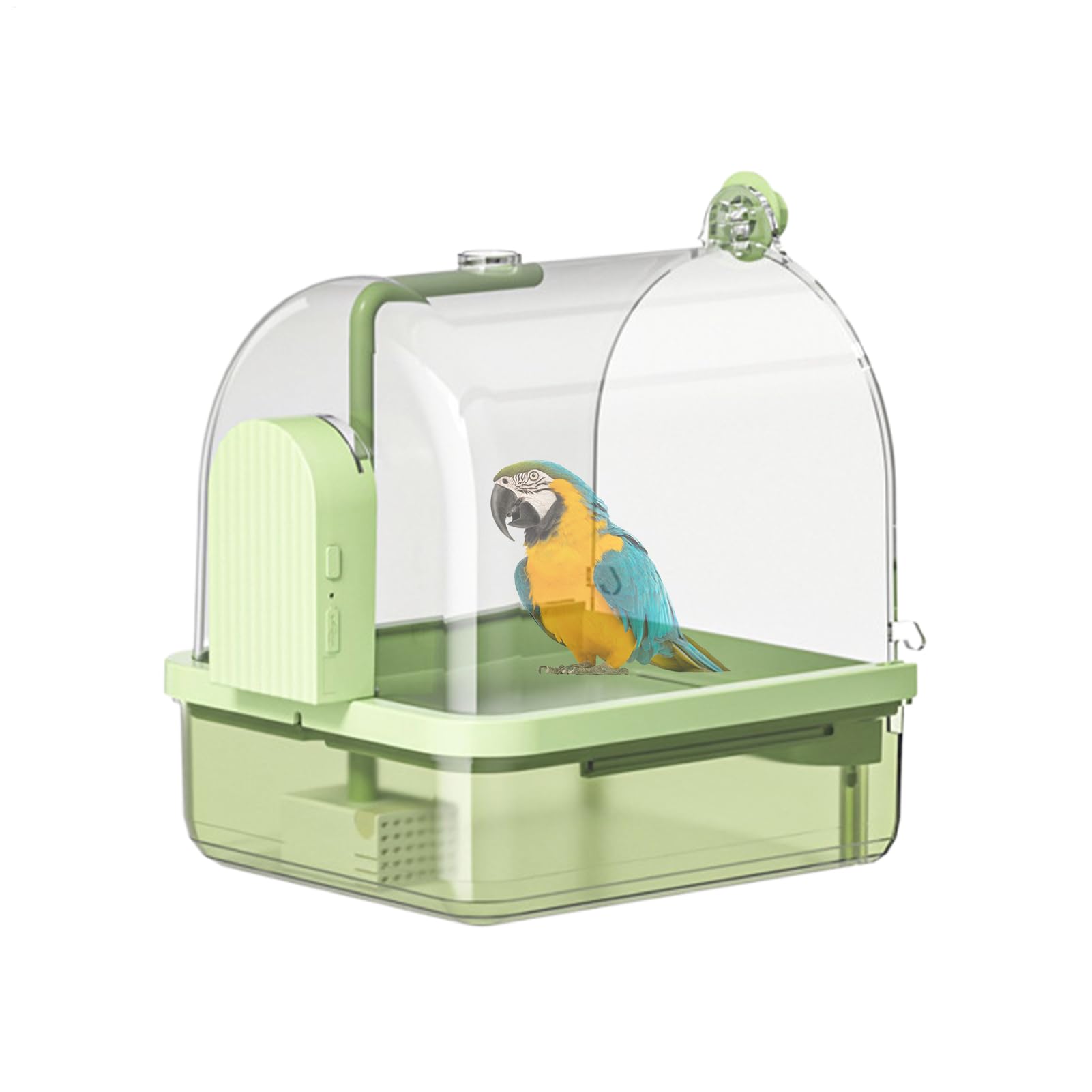 Vogelbad Für Käfig, Automatisches Vogelbad, Multifunktional Vogel Badewanne Für Zucht Reise Show Außenflugvoliere, Grün