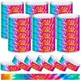 500 Pieces Wristbands for Events VIP Paper Bands Disposable Party Wrist Wraps Lightweight Tie Dye Ev