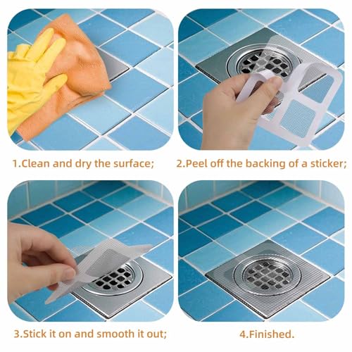 20 unidades cubre desagüe desechable para ducha 4x4 pulgadas miniatura 5