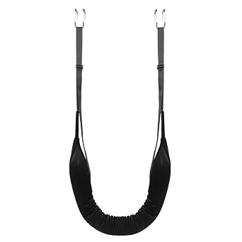 FakeFace Back Stretcher Lumbar Traction Device Hanging Spine Decompressions Belt for Lower Back Pain Relief Home Horizontal Bar Spinal Stretching Device Black