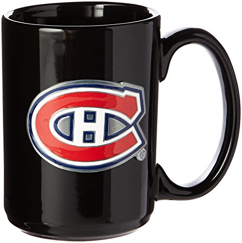 NHL Two Piece Black Ceramic Mug Set - Primary Logo,Set of 2