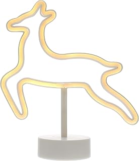 PRETYZOOM 1pc Christmas Modeling Lights Xmas Neon Sign Christmas Led Lamp Fawn Shaped Light Tabletop Neon Light Deer Ornamnet Nursery Night Lights White Baby Led Lights Ambient Light Desktop