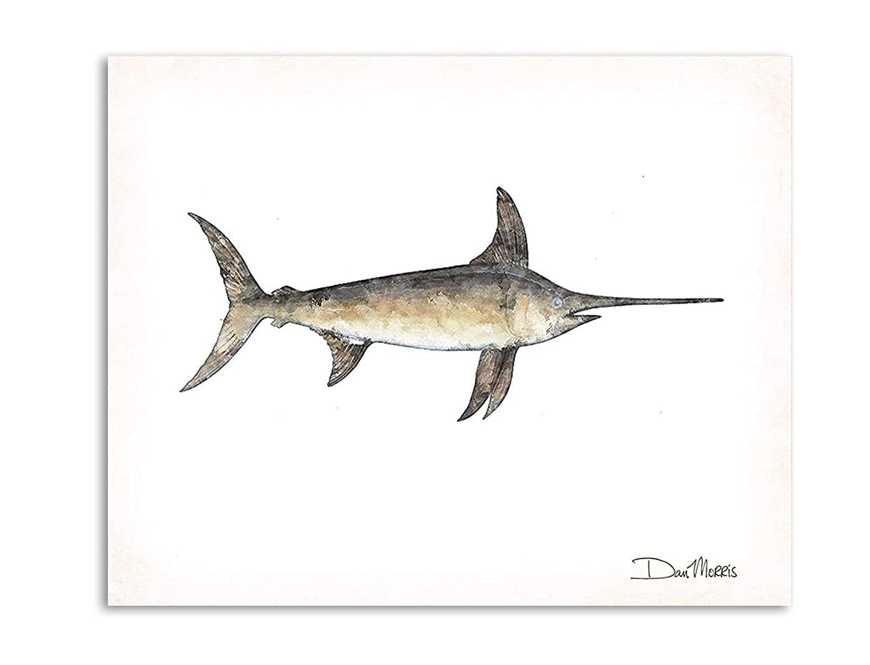 Swordfish Watercolor Unframed Art Print by Dan Morris
