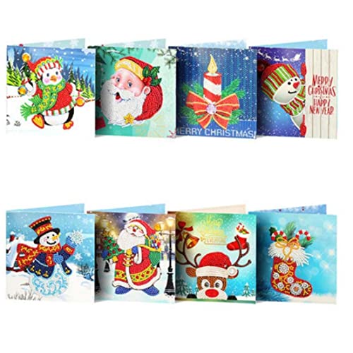 Kit Broderie Noël de Qualité Supérieure : 8 Cartes Mosaïque Étoilée