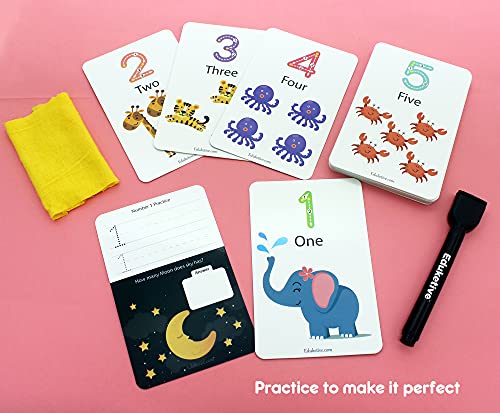 Image of 123 Numbers (Pack of 6) Write & Wipe Reusable Activity Educational Game Birthday Return Gift Pack