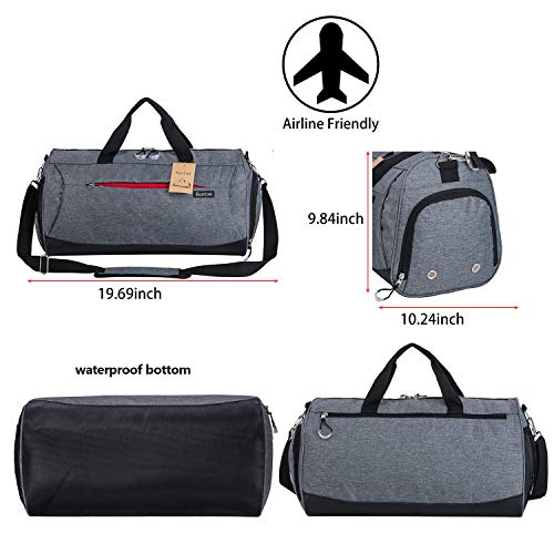 Kuston Sports Gym Bag With Shoes Compartment Travel Duffel Bag For Men And Women #TOP1