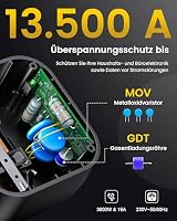 LENCENT Doppelstecker für Steckdose mit Überspannungsschutz 13.500A – Ansicht 3