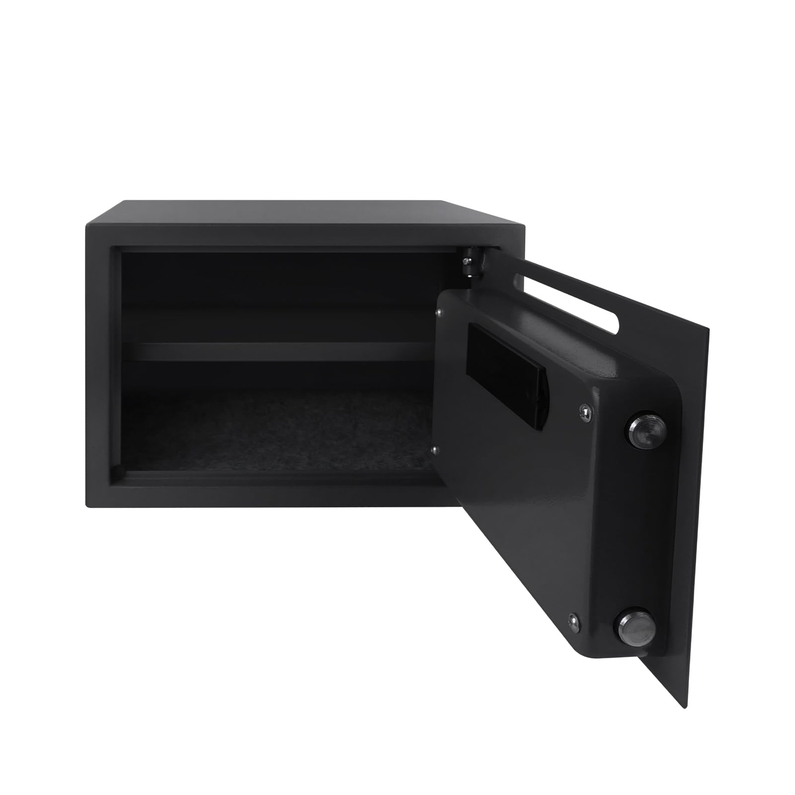 Safebox - Cassaforte digitale in acciaio con due tastiere/tastiera digitale, per casa, lavoro, ufficio, hotel, denaro, documenti, gioielli, passaporto, 16 l, 35 x 25 x 25 cm, nero