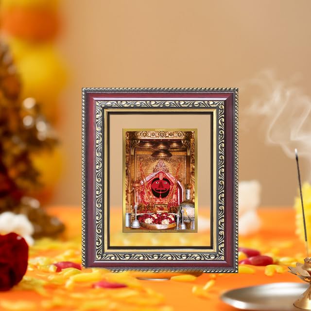 Image of DIVINITI Salasar Balaji 24K Gold Plated Foil Wall and Tabletop Photo Frame for Home Decor, Puja Room, Living Room, Office, Luxury Gifting | DG Frame 105 S1 (16x13.5 CM)