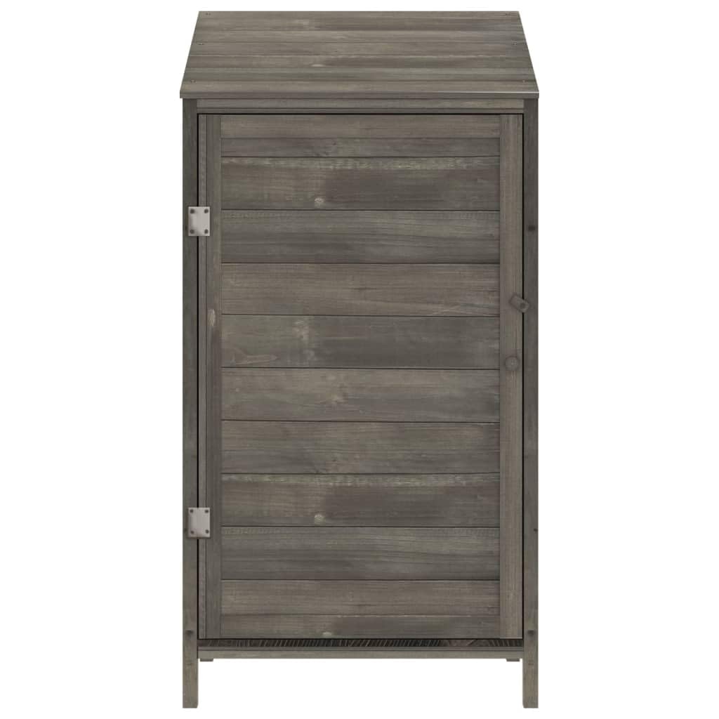 Caseta para herramientas de cortacésped y bicicleta, 55 x 52 x 112 cm, de madera maciza de abeto, con soporte de pared, para organizar y almacenar el jardín