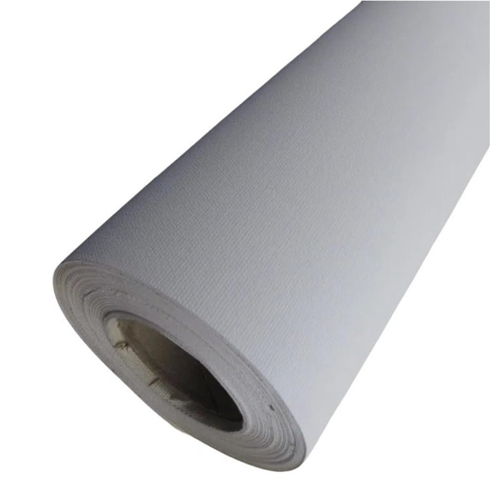 Lona algodón blanca imprimada de 38cm x 5m para talleres de arte