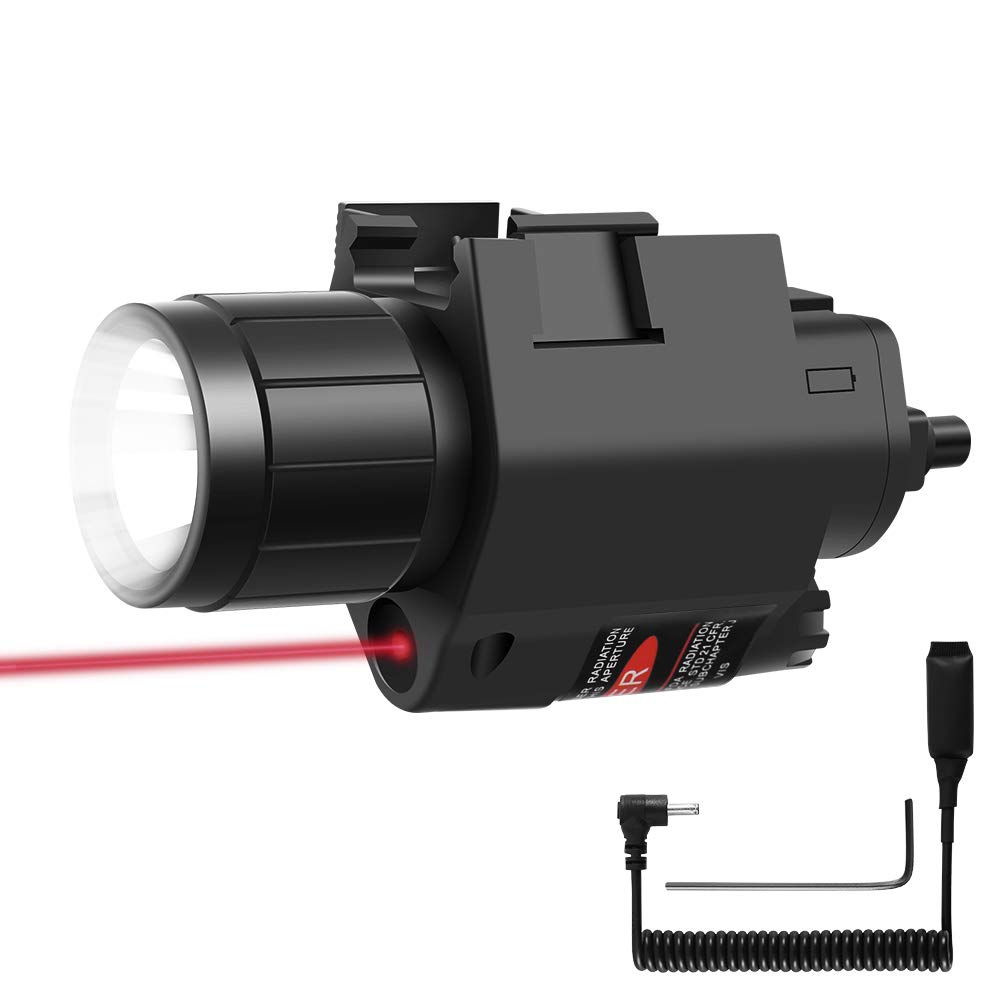 Tactique LED Arme Pistolet Lumière Lampe de Poche Interrupteur à Distance Point Rouge Visée Laser Airsoft Pistolet Lumière pour Rail de 20mm
