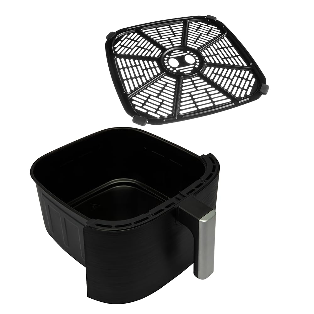 Russell Hobbs Ruszt, płyta grillowa do frytkownicy beztłuszczowej, gumowe nóżki [Pasuje do Satisfry Air Fryer 8.3L 27632-56] Chrupiące rezultaty, Można myć w zmywarce, Nieprzywierająca powłoka N700764