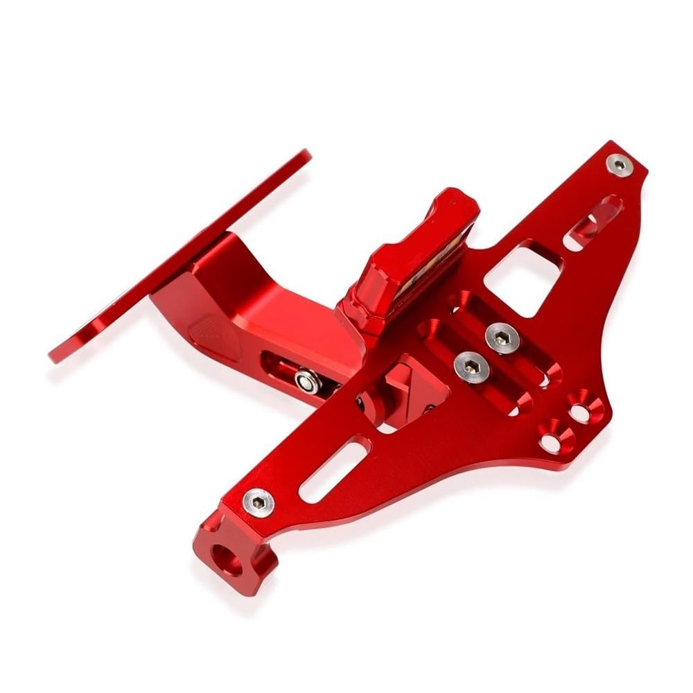 Support de plaque pour Honda PCX150 rouge en alu haute résistance