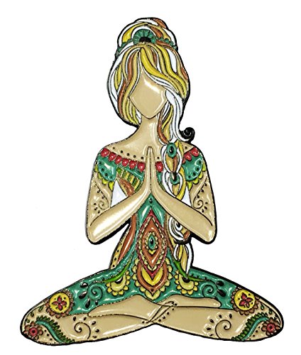 Yoga Girl Lotus Namaste Ceramic Enamel Lapel Pin