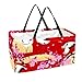 Bolsa de asas reutilizable para comestibles, cesta de la compra grande, bolsa de almacenamiento de 50 l, grúas japonesas, Sakura floreciente