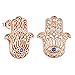 Rose Vergoldet Evil Eye Hamsa Hand Ohrringe Hochzeit Verlobungsohrringe Brautjungferngeschenk 925 Sterling Silber Hand von Fatima Evil Eye Post Ohrringe Schutz Schmuck für Frauen Mädchen Boho FE0143R