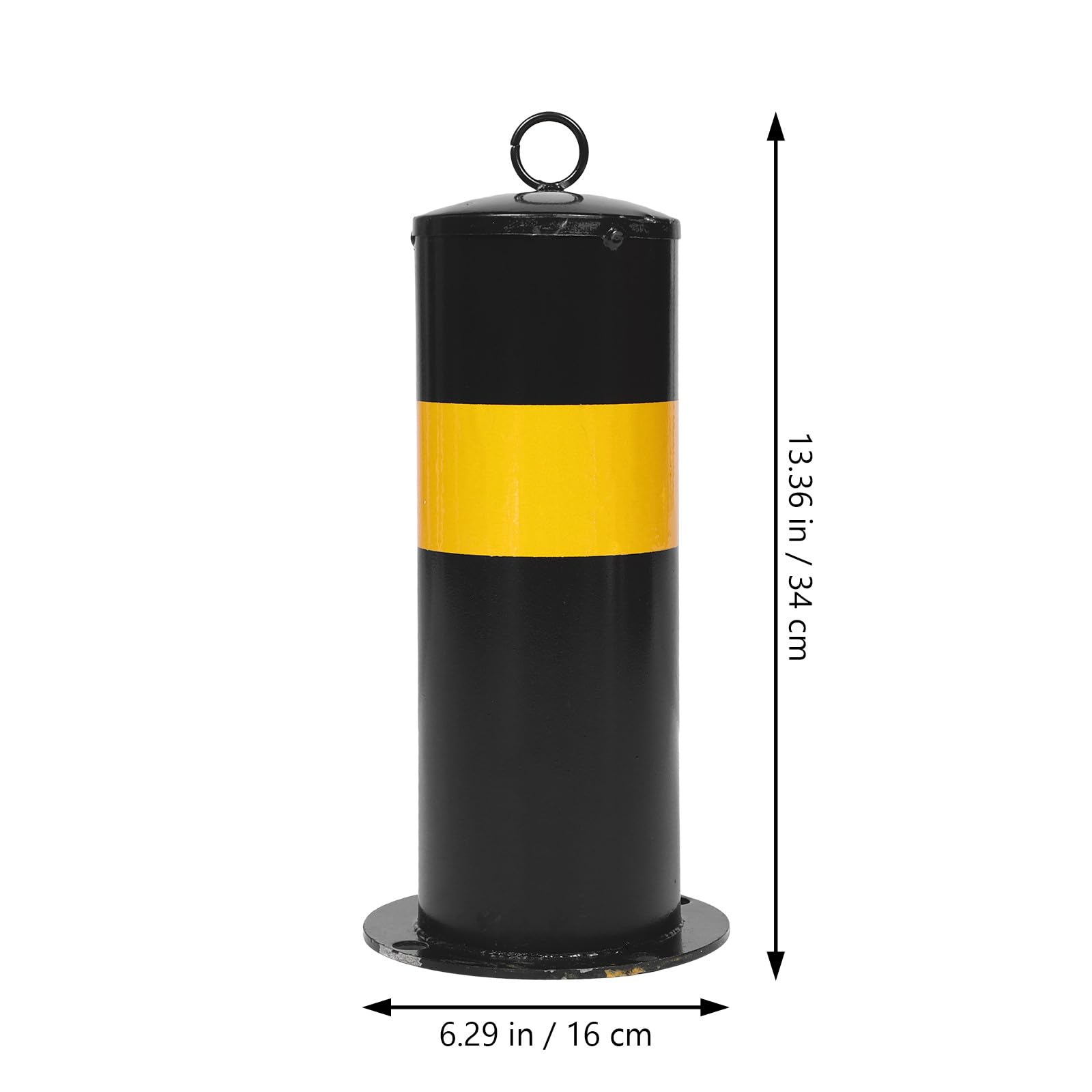 Barrière de Sécurité en Acier Noir Renforcé pour Arrêt de Stationnement Cônes de Stationnement, pour Isolation Routes et Chantiers