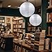 25 Pack Paper Lanterns, Sizes of 4