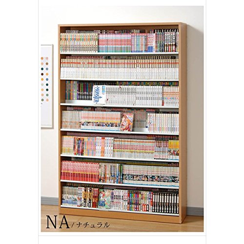 Amazon.co.jp: 漫画1078冊 収納力2倍のひな壇式 コミック本棚 幅119cm