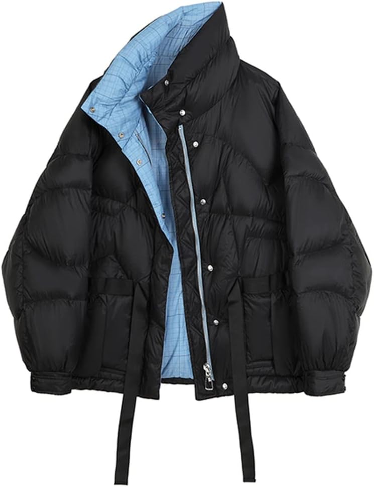 Women White Duck Down Jackets Coat Winter Thick Warm Oversized Female Puffer Cotton Padded Jackets Outwear