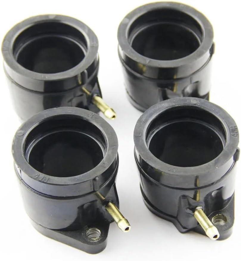 4pcs Motorcycle Carburetor Interface Adapter Intake Pipe For 4JH-13586-02 4JH-13596-02 YZF600R 1995-2007 Replacement Parts