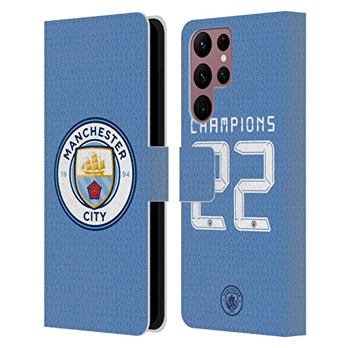 Étui cuir Man City FC pour Samsung S22 Ultra protection premium de champion