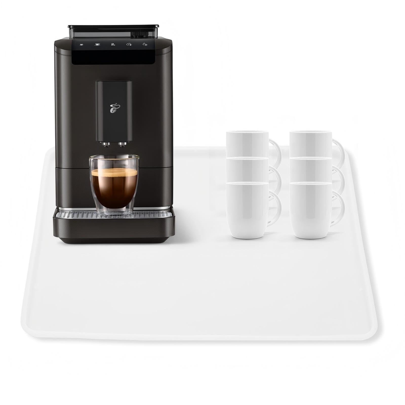 Coffee Mat, 19.7"x15" Coffee Mat, Espresso Maker and Kitchen Counter, Bar Accessories for Countertop, Dish Drying Mat, Anti-Slip, Anti-Vibration Pad for Espress