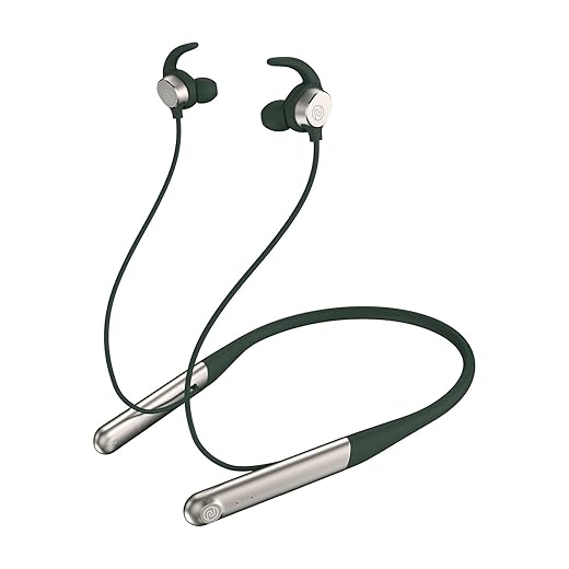 Noise Flair Smart Bluetooth Wireless in Ear Earphones with Mic Dual with Touch Controls, 35 Hour Playtime, Environmental Cancellation, Fast Charging (Forest Green)