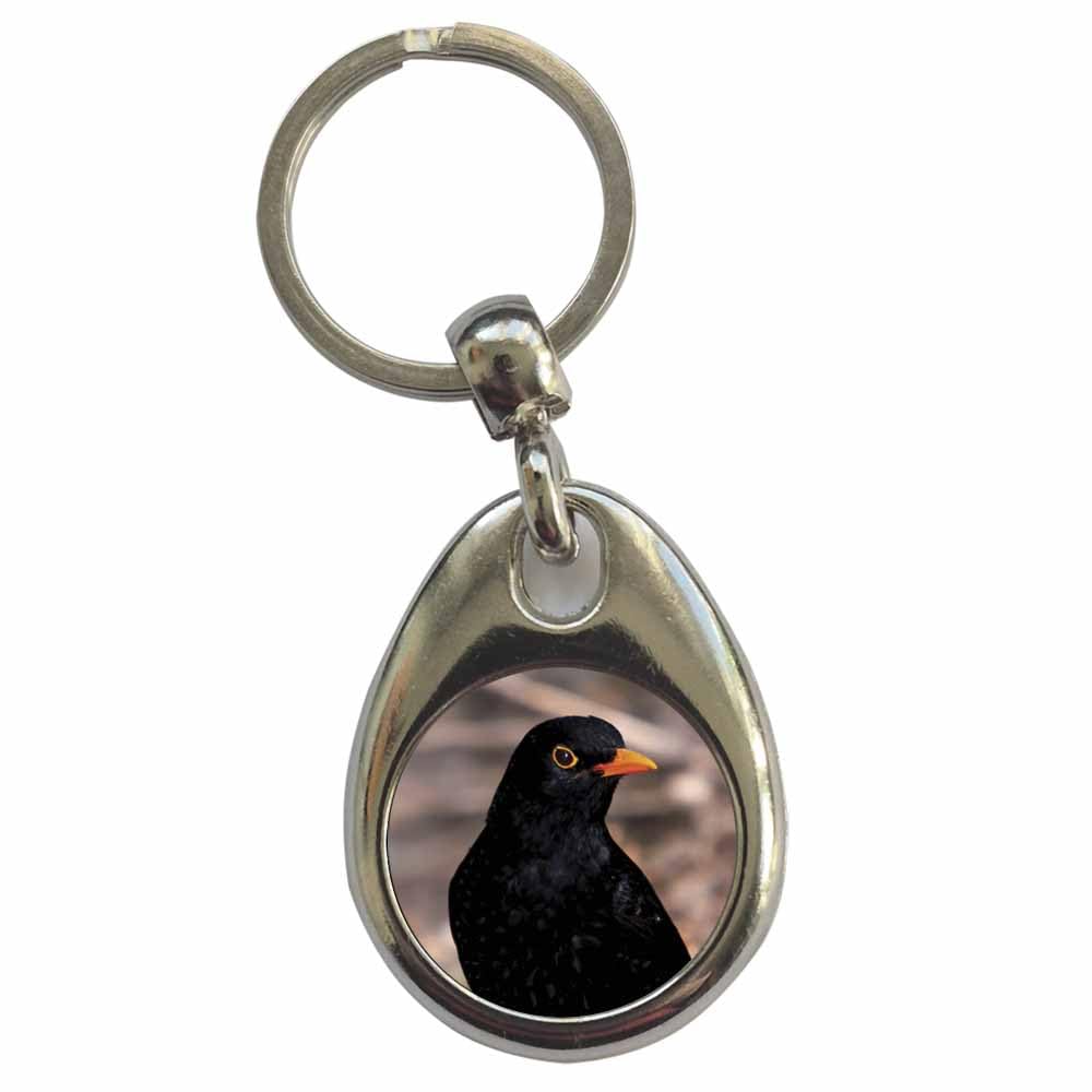 Ozorath Unisex Multicolour Blackbird Keyring Keychain With Split Ring Attachment And Metal Key Fob