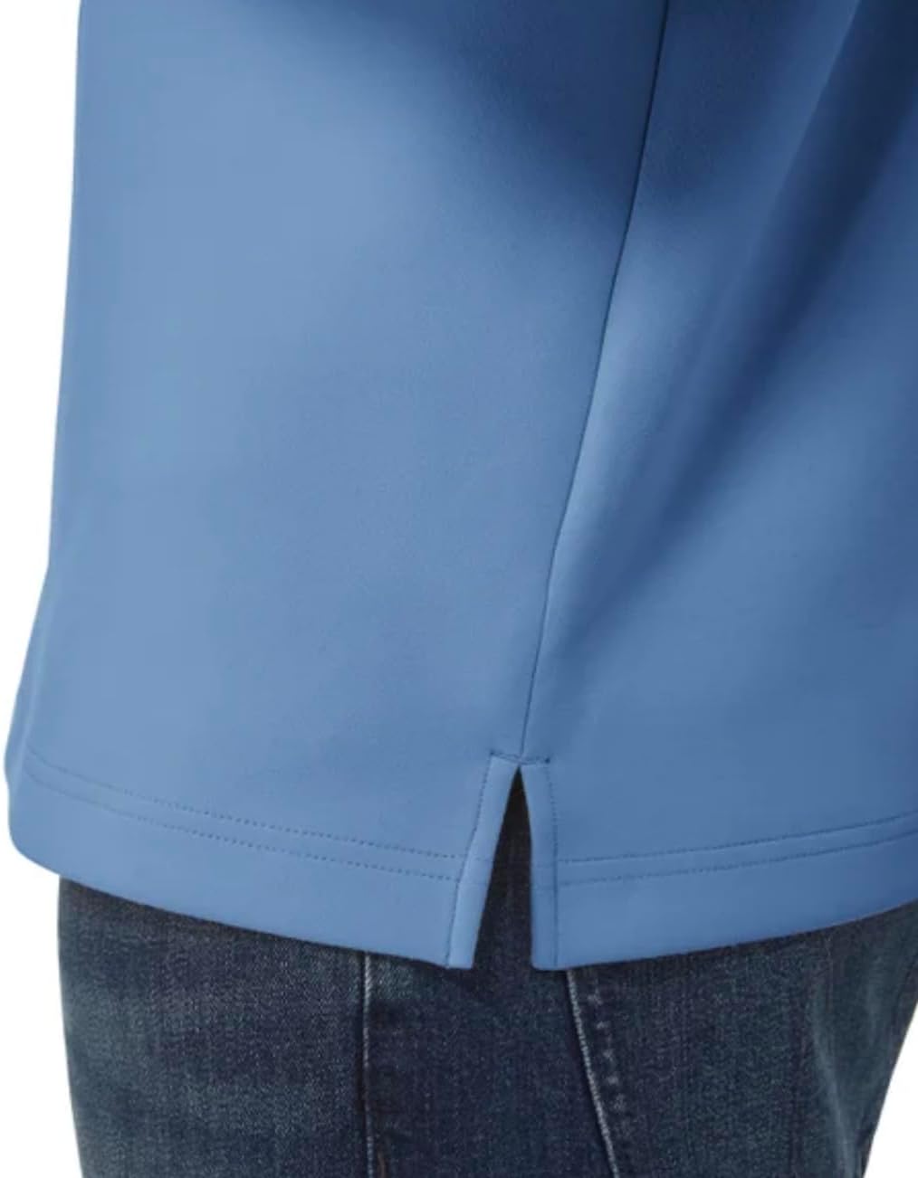 KIRKLAND Signature Men's UPF 50+ Stretch 1/2 Zip Pullover (US, Alpha, Medium, Regular, Regular, Blue) - Image 4