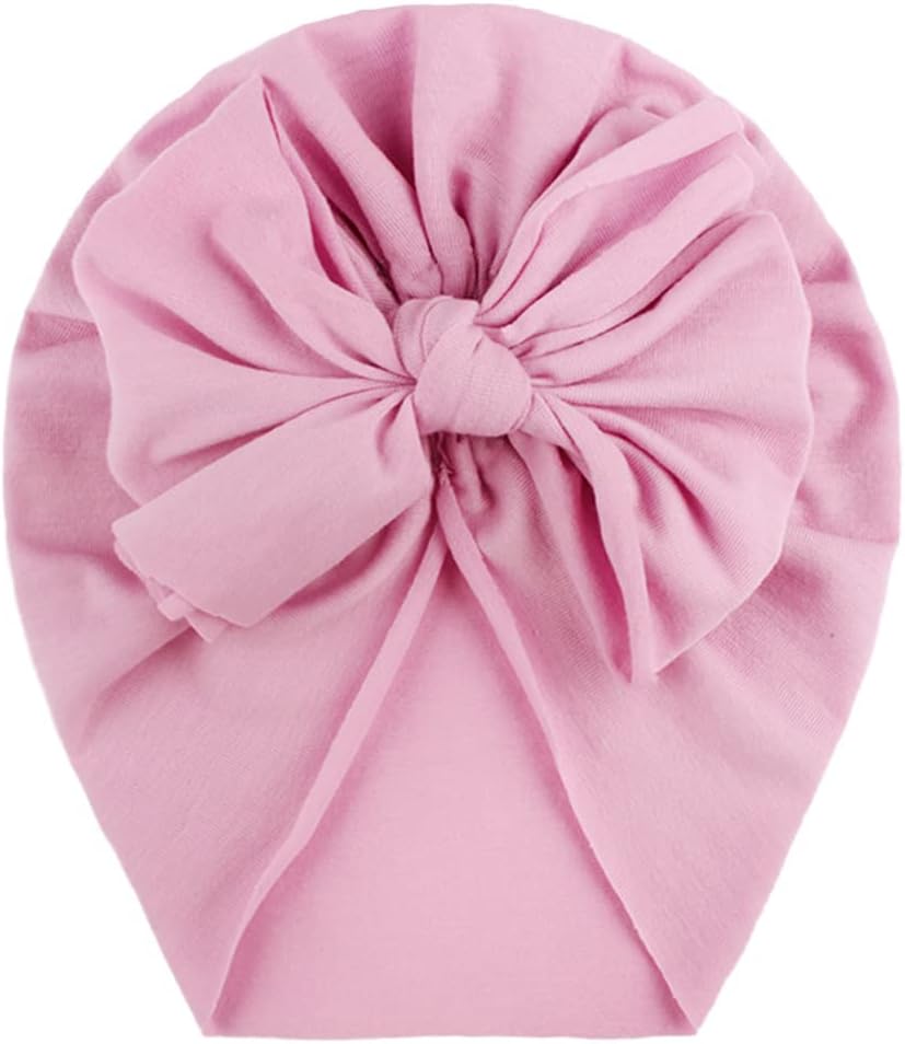 XYX Baby Girl Toddlers Breathable Cotton Hat Newborn Knotted Hat Cute Donut Soft Turban Bow Knot Cap - Image 6