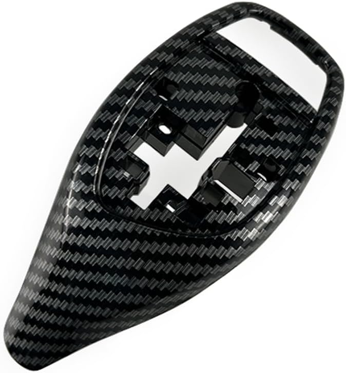 for BMW 1 2 3 4 5 6 7 Series X3 X4 Automotive Center Gear Shift Knob Shift Lever Trim Cover Auto Interior Shift Knobs Cover F30 F10 F02 F25 F26 (Sport Style, Carbon Fiber Color)