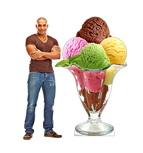 Image of Cardboard People Ice Cream Sundae Life Size Cardboard Cutout Standup