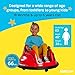 Kidzone 6V Electric Ride On Bumper Car for Kids & Toddlers 1.5-6 Years Old, DIY Sticker Baby Bumping Toy Gifts W/Remote Control, LED Lights & 360 Degree Spin, ASTM Certified
