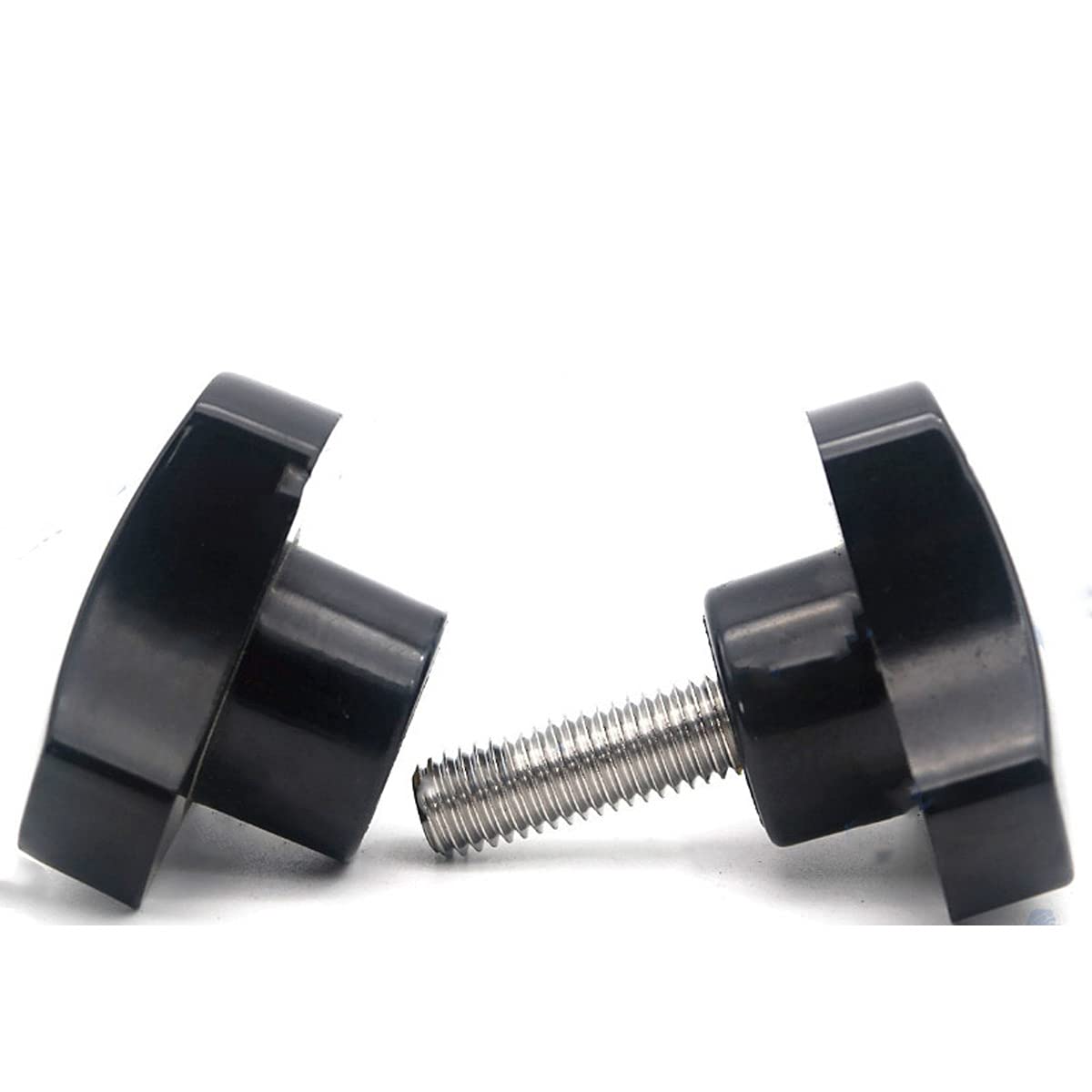 Star Knob Grip M12 x 20mm Male Thread Triangle Head Screw Clamping Knobs Handle Tightening Screw Black, Length 20mm - Image 4