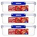 Sistema KLIP IT PLUS recipientes rectangulares para guardar alimentos | 2,2 l | Fiambreras para alimentos apilables, a prueba de fugas y aptas para el frigorífico/congelador | Sin BPA | 3 unidades