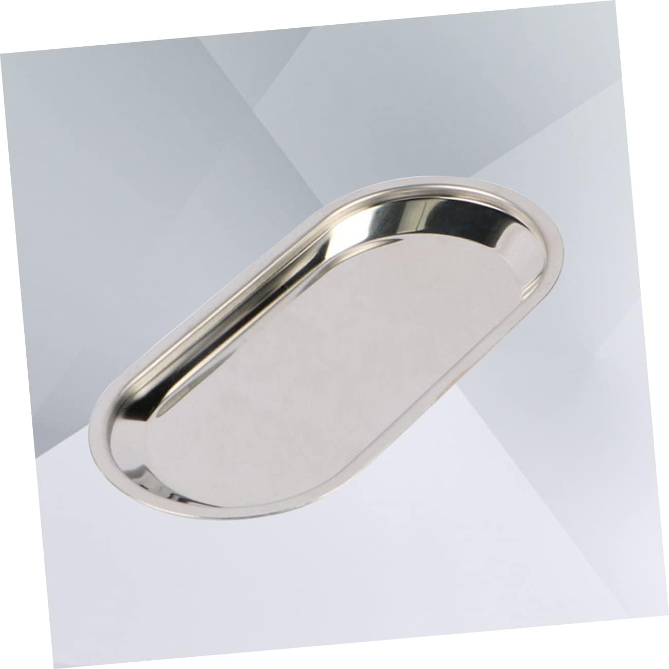 PRETYZOOM Professional Large Stainless Steel Dental Tray Silver Platter Towel Storage for Bathroom Vanity