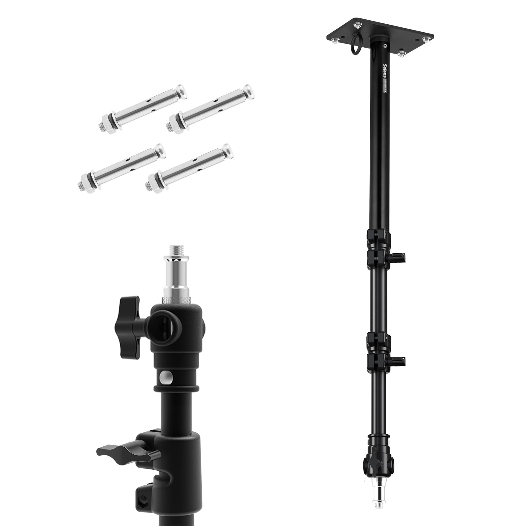 Selens Camera Wall Mount Ring Light Boom Arm, Overhead Light Mounting for Photo Studio Video Ring Light, Strobe Light, Flash, Softbox, Reflector, Max Length 39"