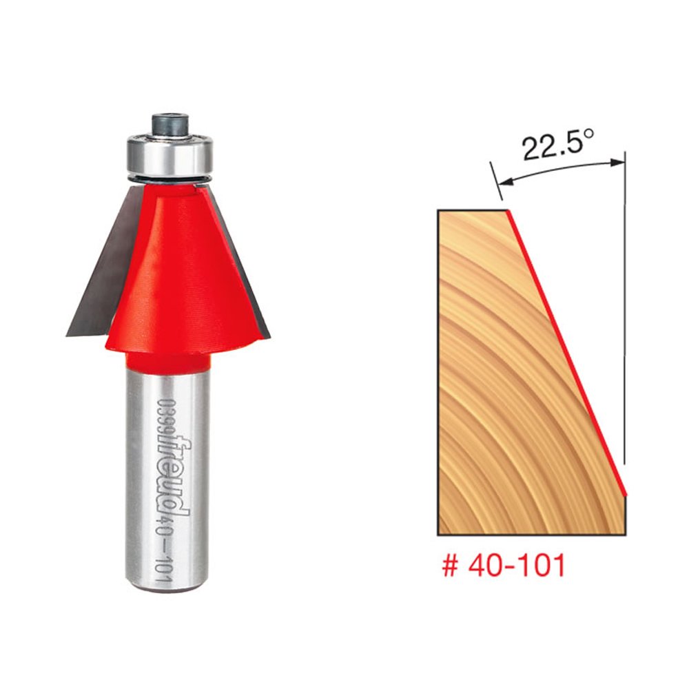 Freud 40-101: 1-1/4" (Dia.) Chamfer Bit with 1/2" Shank