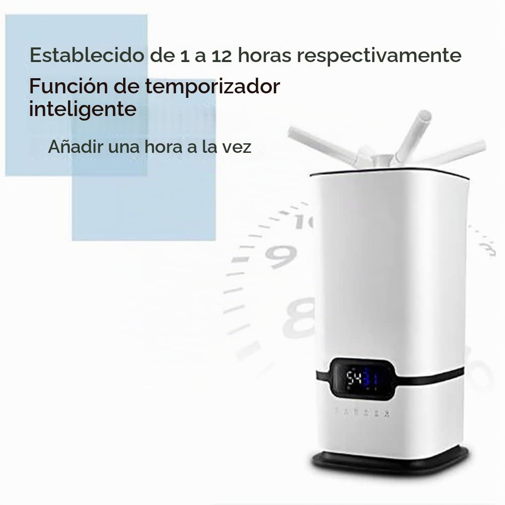 Humidificador Industrial, humidificador Grande Comercial de 16 l, humidificador para Toda la casa con Control Remoto y Temporizador, atomizadores de 3 núcleos, Humedad Personalizada, para área