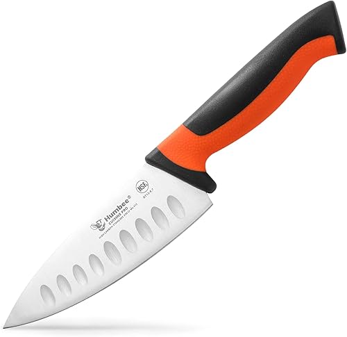 Miniatura 9 de Cuchillo de chef certificado NSF de 12 pulgadas, cuchillo de cocina de acero inoxidable de alto carbono con mango ergonómico codificado por colores